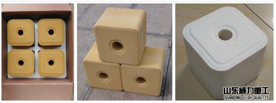 1000噸四柱液壓機加工鹽磚成品